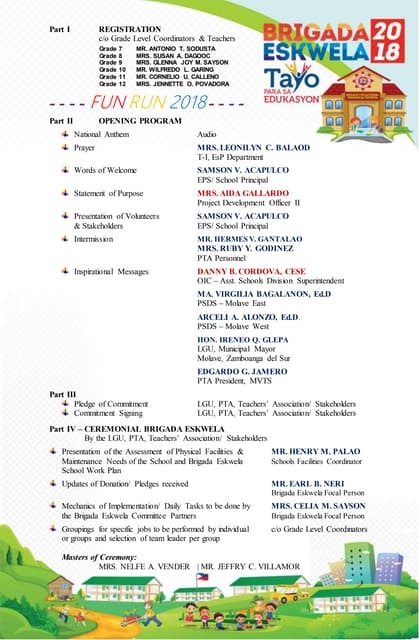 closing program sample | PPT
