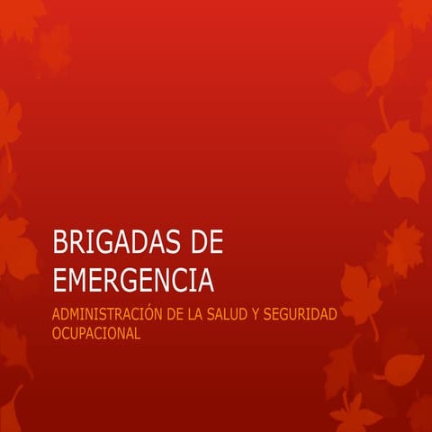 Brigadas de emergencia