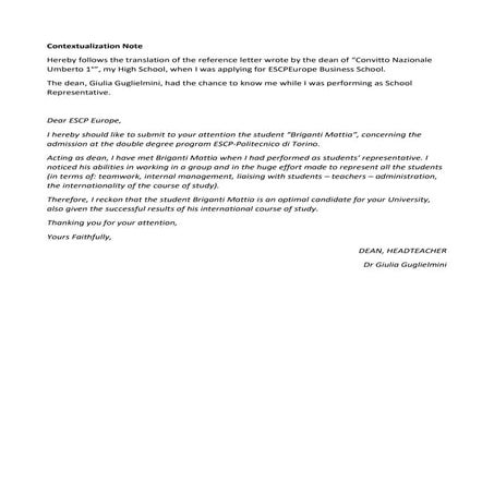 Reference Letter | PDF