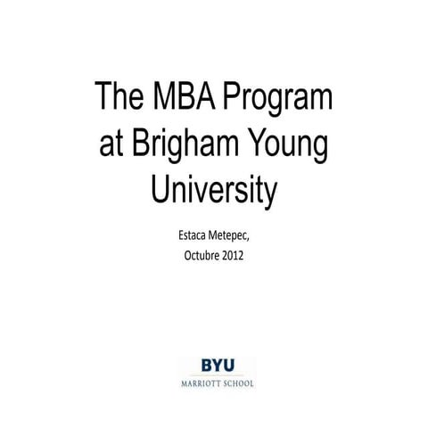 MBA Brigham Young University