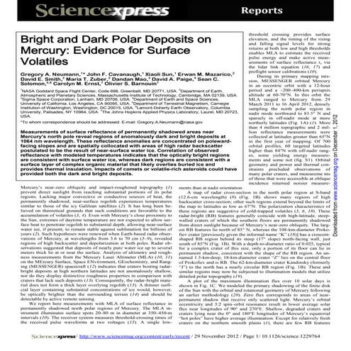 Bright and dark_polar_deposits_on _mercury_evidence_for_surface _volatiles