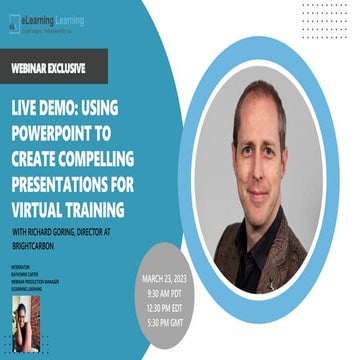 LIVE DEMO: Using PowerPoint to Create Compelling Presentations for ...