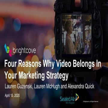 Four Reasons Why Video Belongs In Your Marketing Strategy