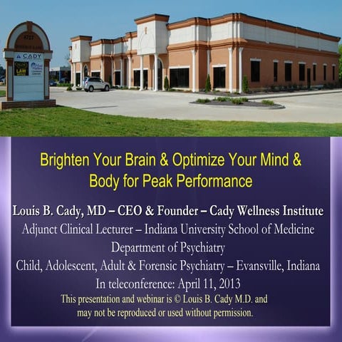 Brighten your brain & optimize your mind and body for peak performance