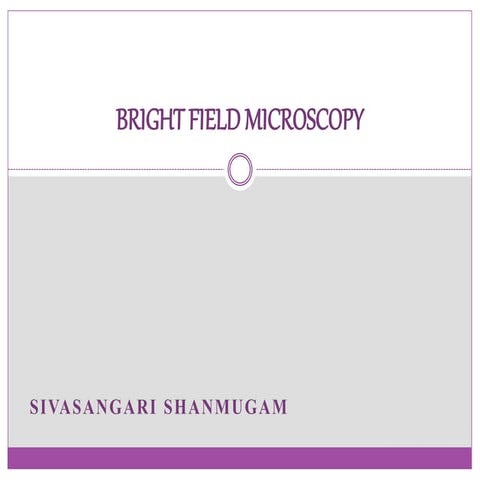 Bright field microscope