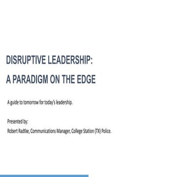 Disruptive Leadership
