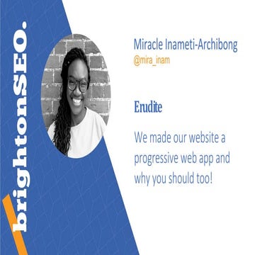 Miracle Inameti-Archibong - We made our website a progressive web app and why...