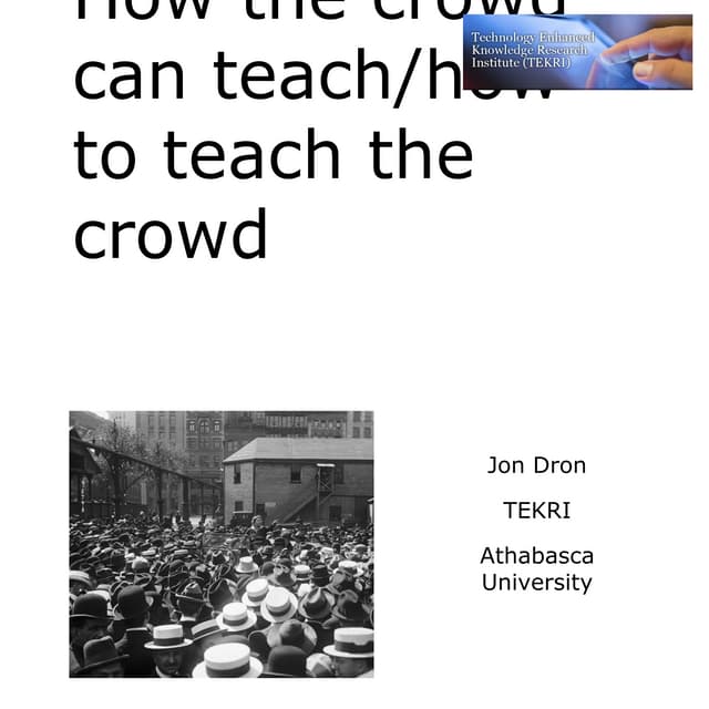 Teaching Crowds