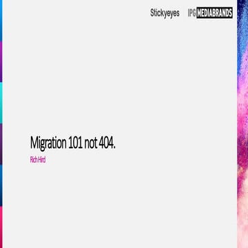 SEO Migration 101, not 404 | BrightonSEO 2021