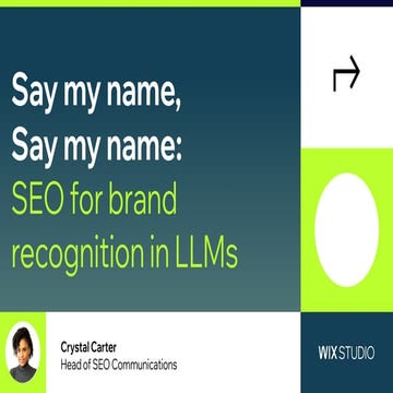 Say my name, say my name: SEO for brand recognition in LLMs