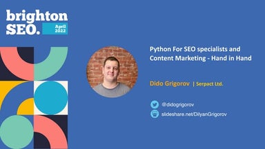 Python For SEO specialists and Content Marketing - Hand in Hand