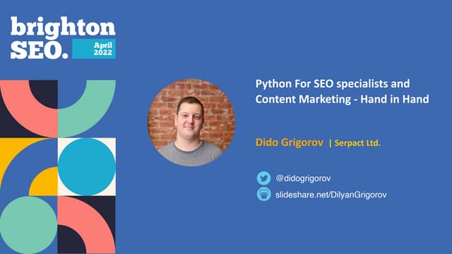 Python For SEO specialists and Content Marketing - Hand in Hand