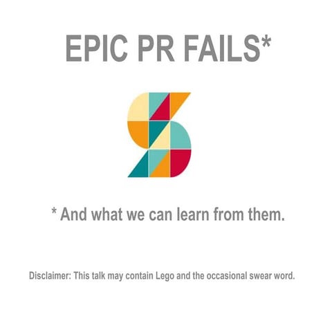 Catherine Warrilow – BrightonSEO April 2016: Epic PR Fails and what we can le...