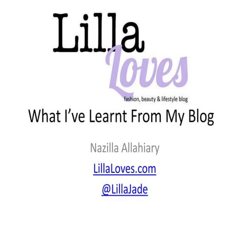 What I've learnt from my blog