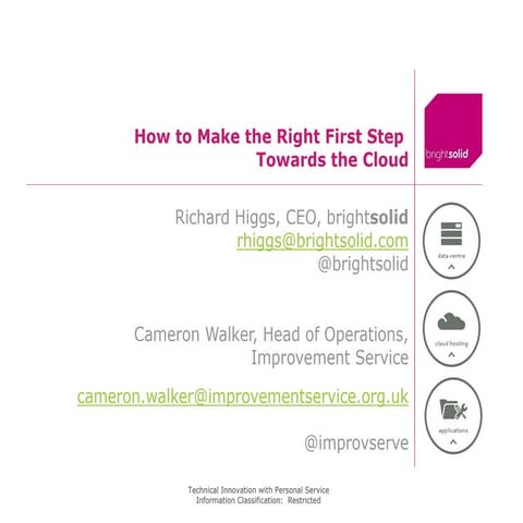 How to Make the Right First Step Towards the Cloud