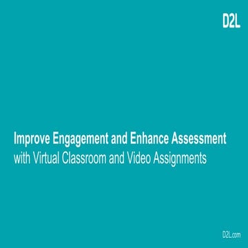 Virtual Classroom with YouSeeU and D2L