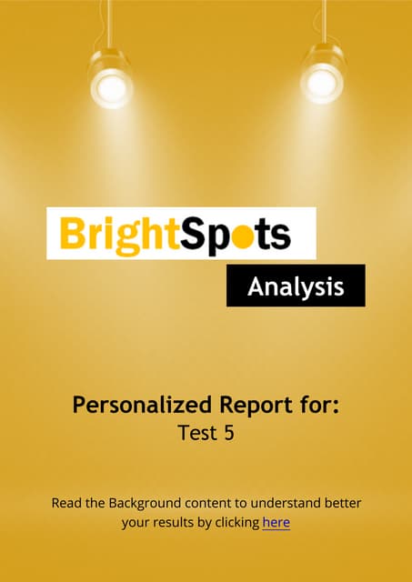 Sample Bright Spots Report