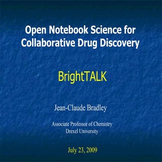 BrightTALK Open Notebook Science