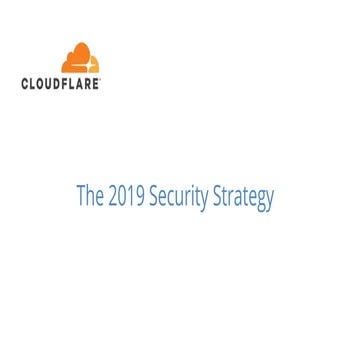 The 2019 Security Strategy