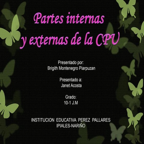partes internas y externas de la cpu