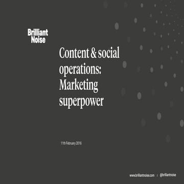 How content operations can become your marketing super power - featuring adidas & Amex