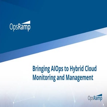 Bringing AIOps to Hybrid Cloud Monitoring and Management