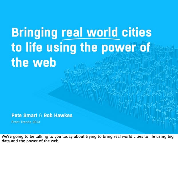 Bringing Cities to Life Using Big Data & WebGL
