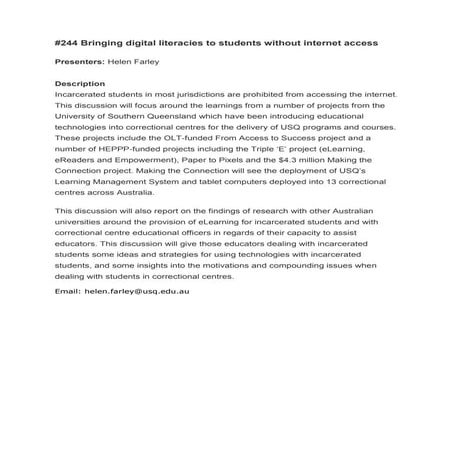 Bringing digital literacies to students without internet access