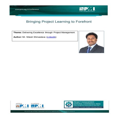 Bringing project learning to forefront