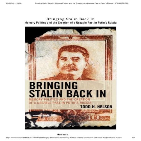 Bringing stalin back in  memory politic..