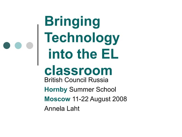 Bringing Technology