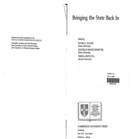 Bringing the state back in   capã­tulo 1