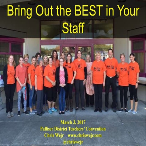 Bring Out the BEST in Your Staff