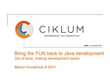 Bring the fun back to java