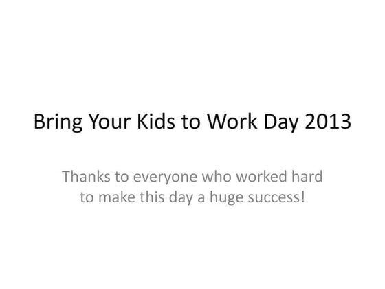 Bring Your Child To Work Day 2015 Poster (NATO) | PDF