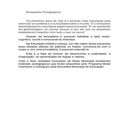 Brinquedos pedagógicos