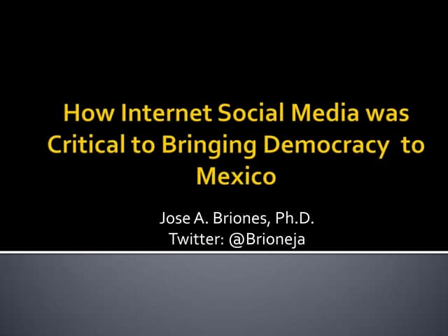 Social Media And Democracy In Mexico