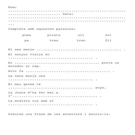 FITXA PER CICLE INICIAL COMPRENSIÓ