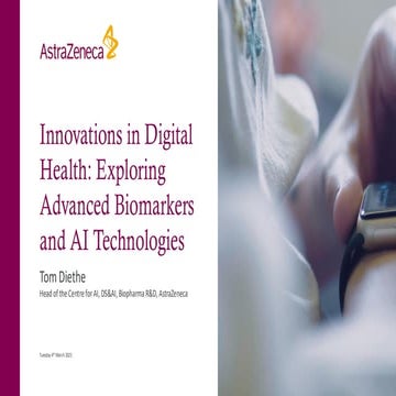 Innovations in Digital Health: Exploring Advanced Biomarkers and AI Technologies