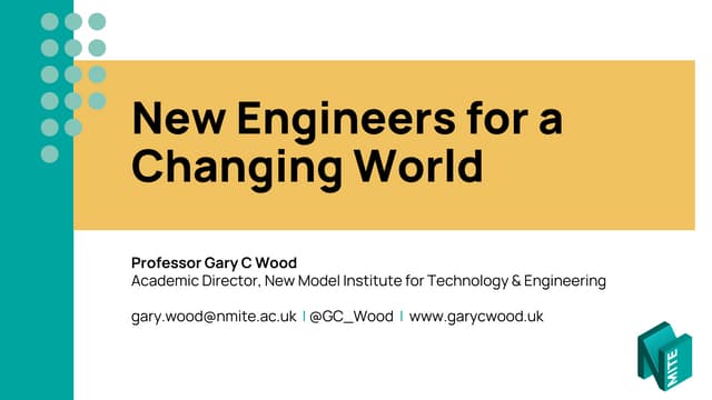 New Engineers for a Changing World
