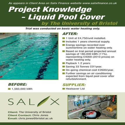Heatsavr liquid pool cover | PDF