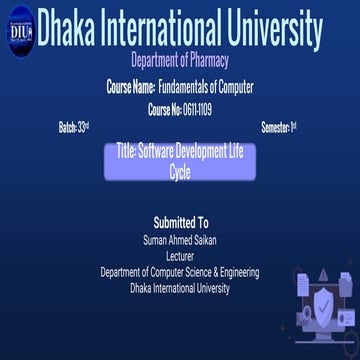 Software Development Life Cycle By Team Paradise (Dept. of Pharmacy)