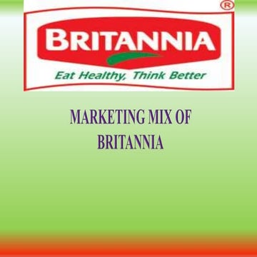 Britannia marketing mix