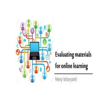 Evaluating Materials for Online Learning