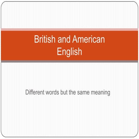 British and American English