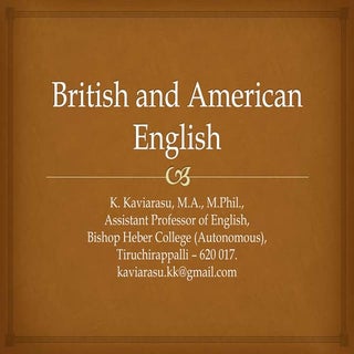 British and American English