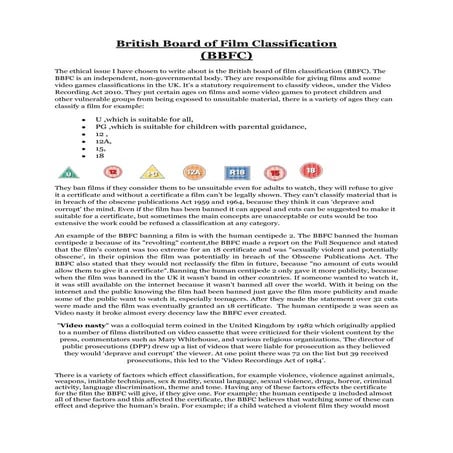 History of film censorship and regulation worksheet 1 | DOCX
