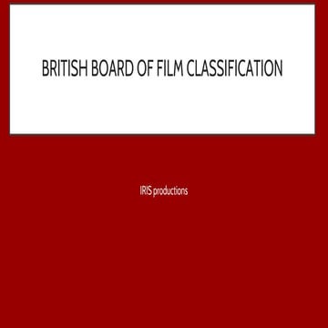 British board of film classification PPT
