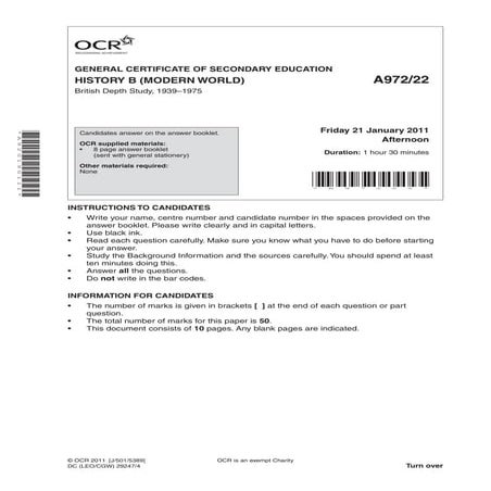 British depth study jun gcse_a97122 | PDF