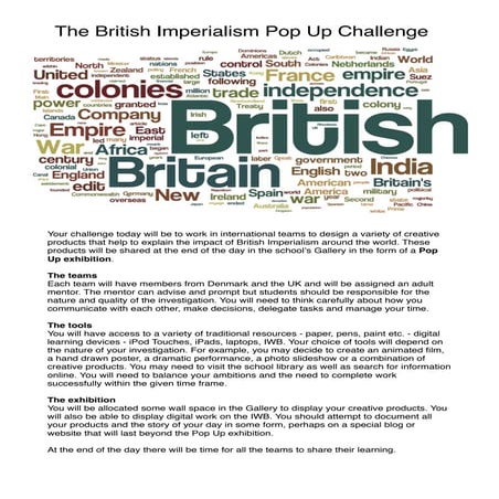 British imperialism pop up challenge